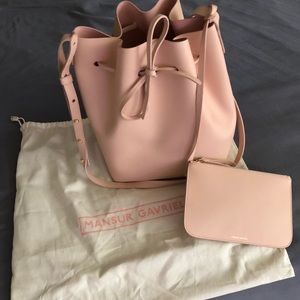 Mansur Gavriel Calf Bucket Bag - Rosa